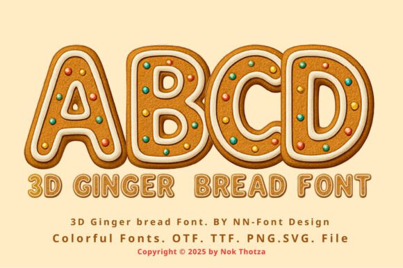 3D Gingerbread Font: Adding Festive Depth to Your Designs