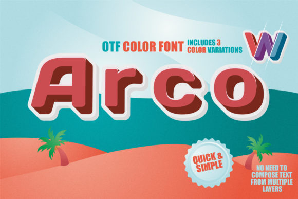 Arco: A Bold, Robotic Color Font for Modern Creators