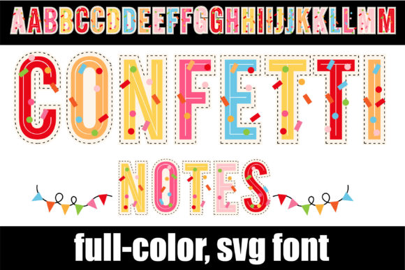 Confetti Notes: A Playful Color Font for Festive Design