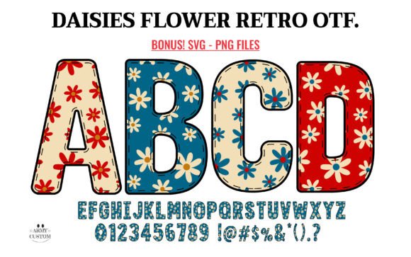 Daisy Flower Retro Bundle: A Font That Feels Like a Handwritten Note