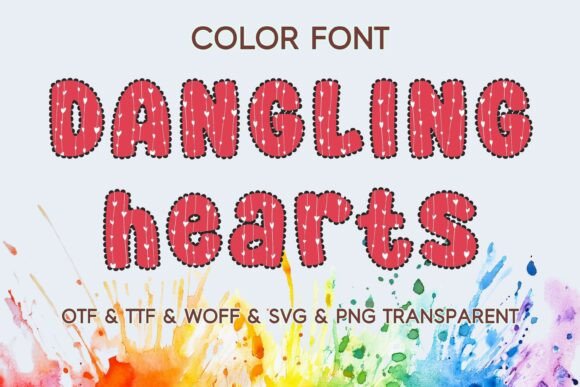 Dangling Hearts: A Playful Font for Love-Focused Projects