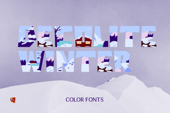 Decolite Winter: A Bold, Illustrated Typeface for Seasonal Projects
