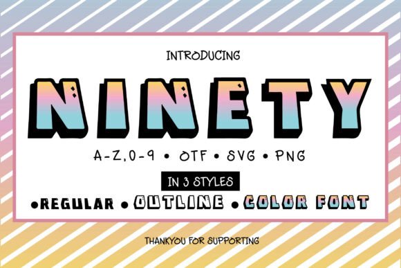 Designing with Ninety: The Gradient Display Font for Impactful Visuals
