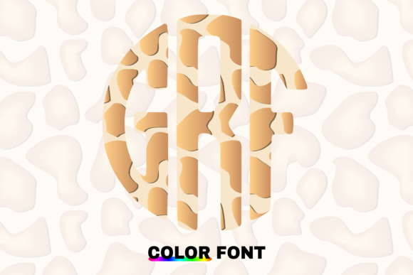 Giraffe Circle: A Playful Monogram Font for Modern Creators