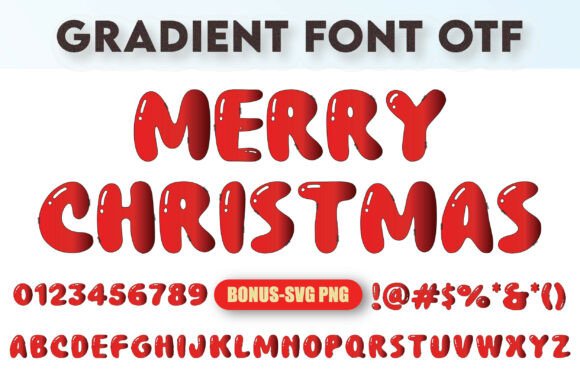 Merry Christmas Gradient: Festive Color in Every Letter