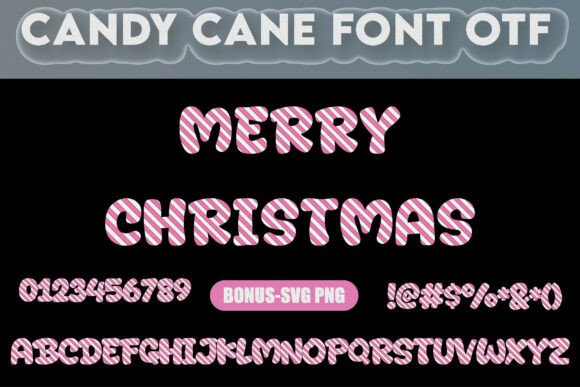Pink Candy Cane Alphabet: Sweet Holiday Typography