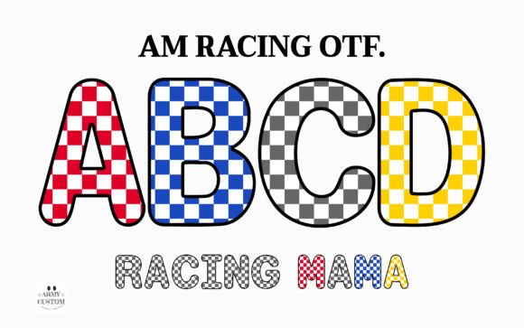 Unleash Adrenaline: The Bold AM Racing Typeface