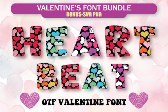 Valentine Heart Bundle: Four Sweet Fonts for Your Projects
