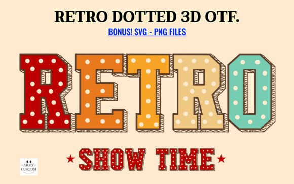Varsity Retro Dotted 3D: A Bold Design Asset